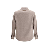 ZEGNA Brown Cashmere Dress Shirt